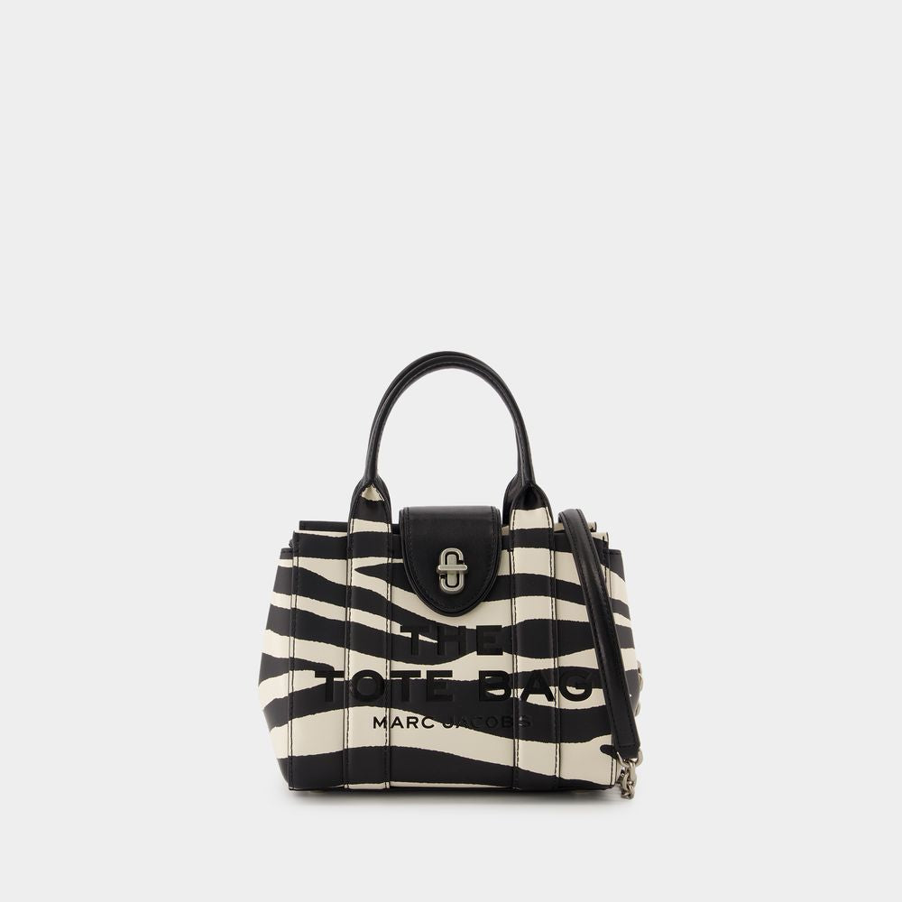Marc Jacobs Women's The Zebra Turnlock Crossbody Tote Bag in Black | 2F4HCR017H04 Color 005