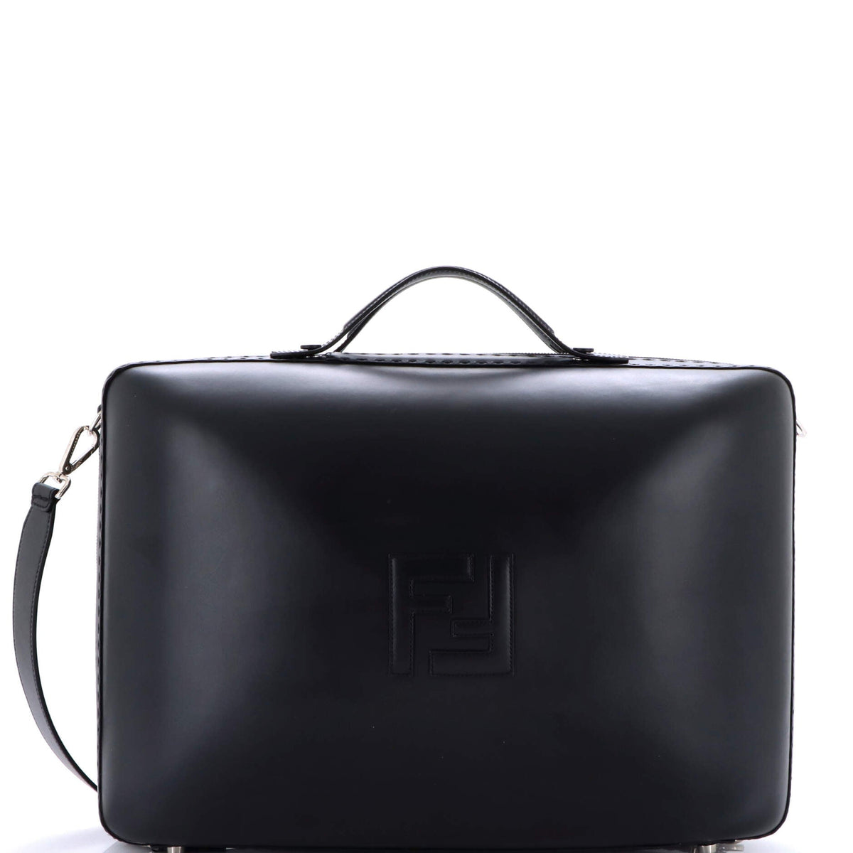 Fendi FENDI FF Zip Around Travel Bag Leather Large