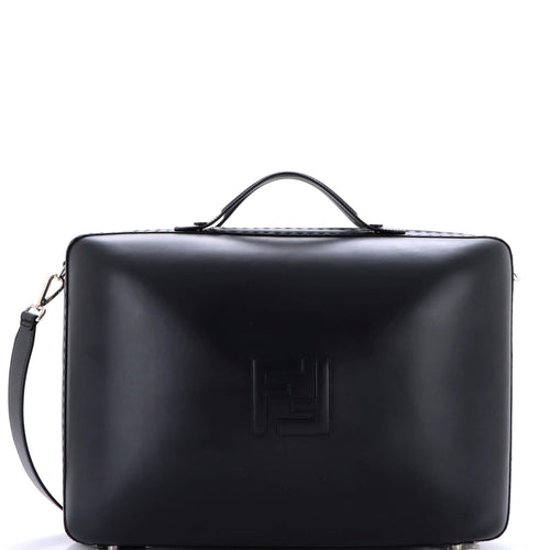 FENDI FF Zip Around Travel Bag Leather Large