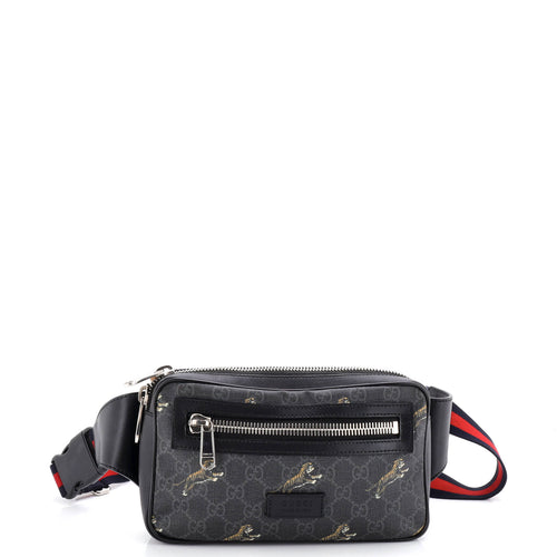 GUCCI Soft Zip Belt Bag Printed GG Coated Canvas Small