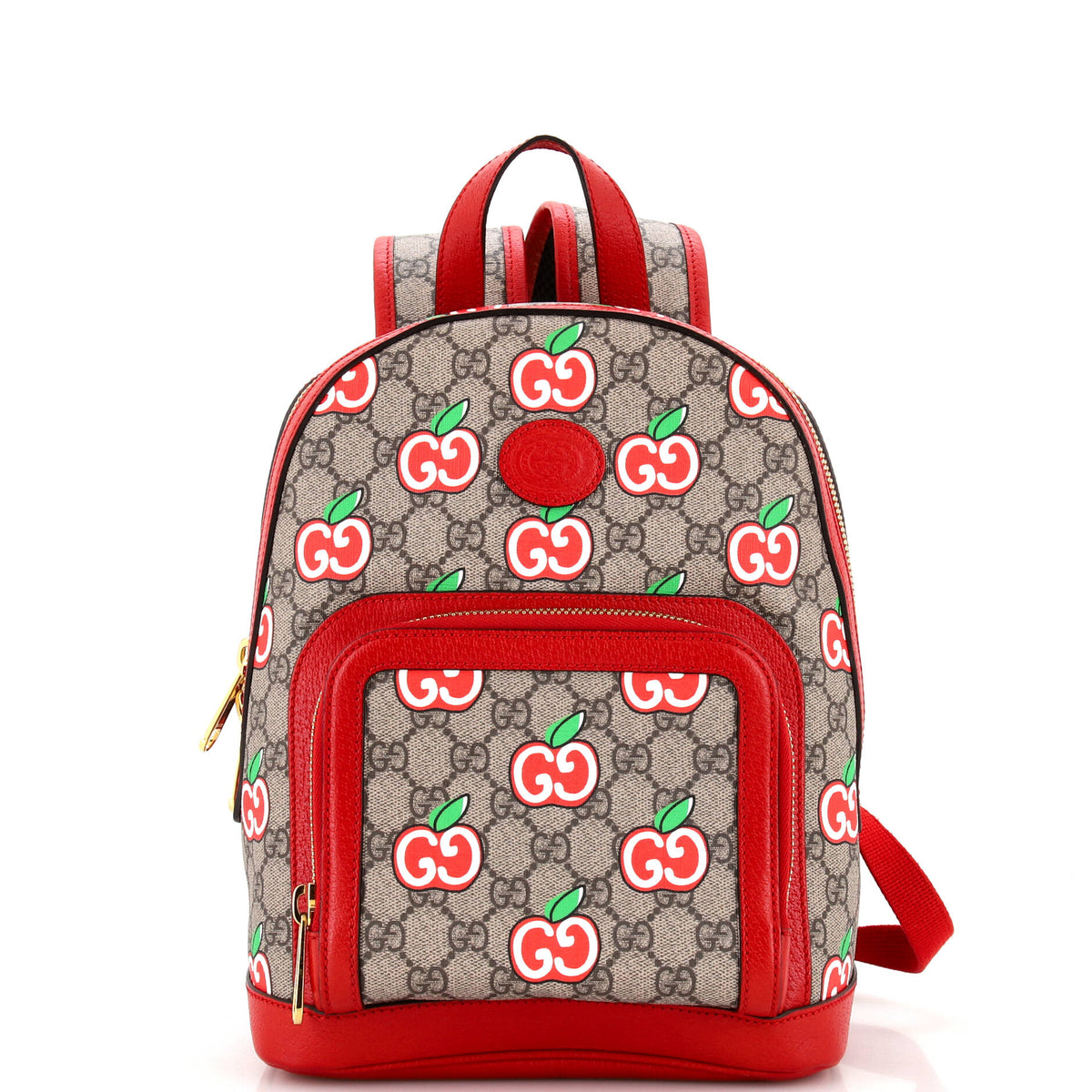 Gucci GUCCI Zip Pocket Backpack Printed GG Coated Canvas Small