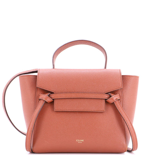 CELINE Belt Bag Textured Leather Nano