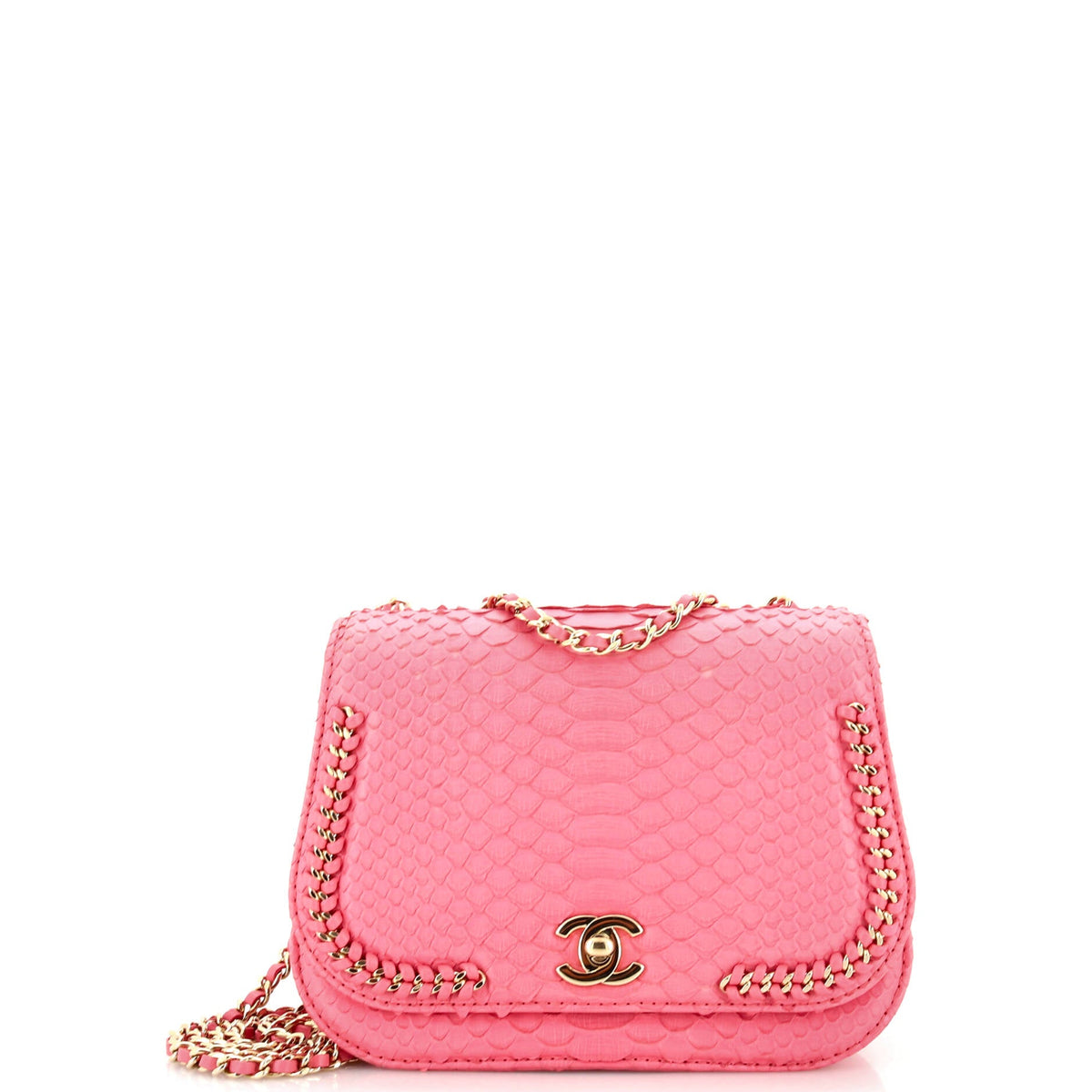 Chanel CHANEL Braided Chic Flap Bag Python Small