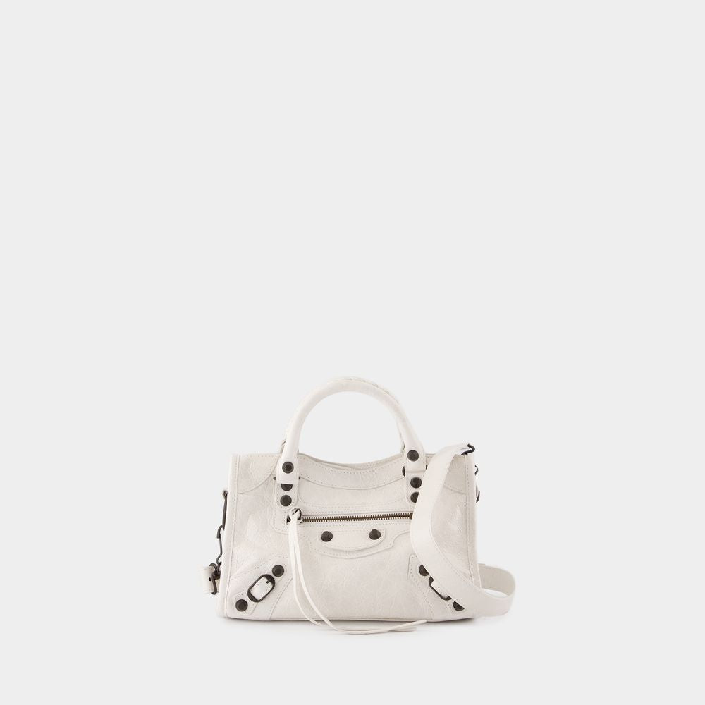 Balenciaga Women's Le City Mini Purse in White | 806395 Color 2ABEK Color 9104
