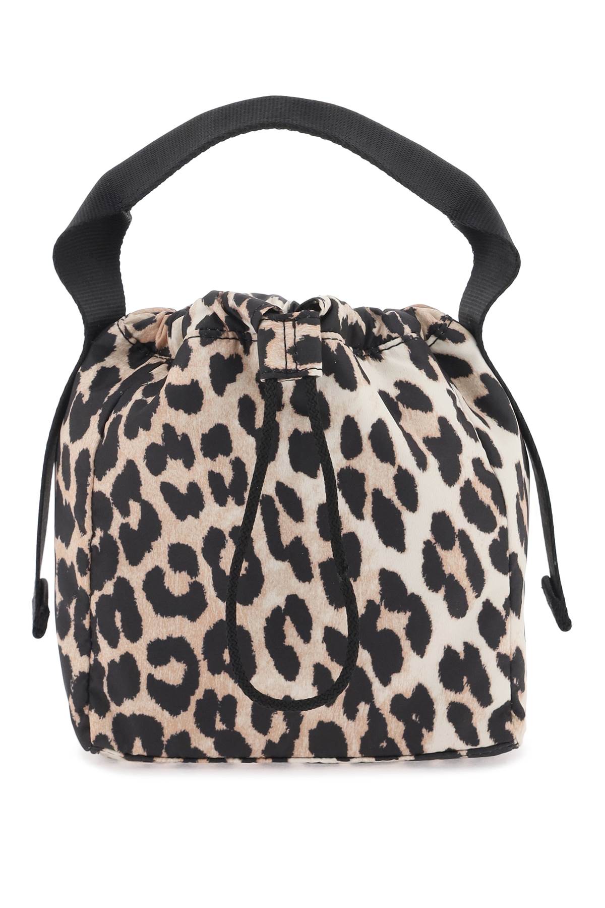 Ganni Women's Leopard Tech Handbag in Beige | A5743