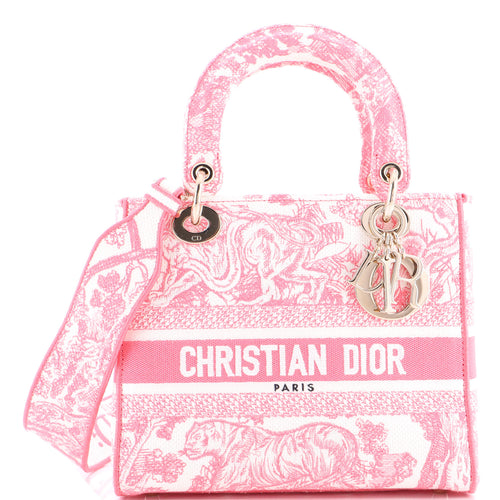 Toile de Jouy Lady D-Lite Bag Embroidered Canvas