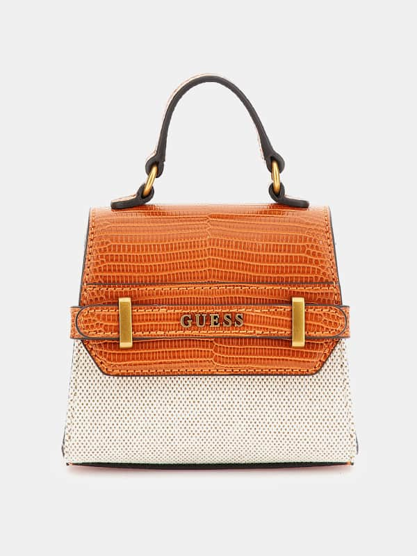 Guess Sestri Mini-Handtasche in Kroko-Optik