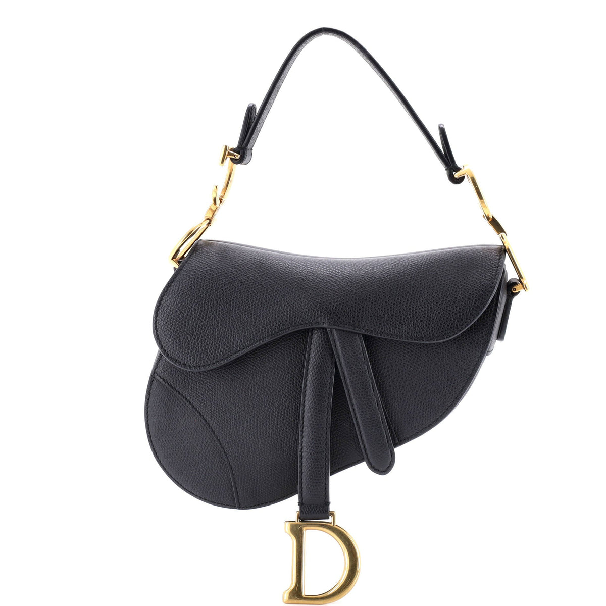 Christian Dior Saddle Handbag Leather Mini