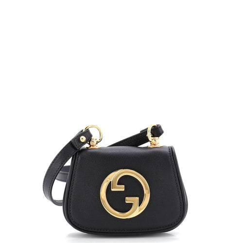 GUCCI Blondie NM Card Case Wallet with Strap Leather