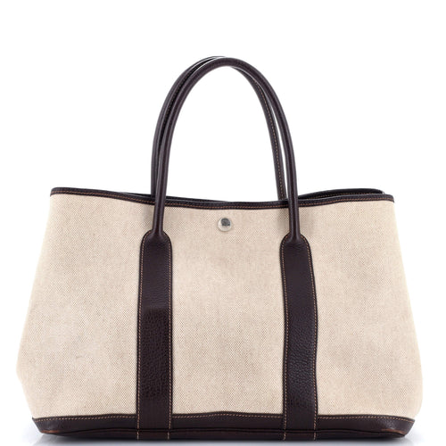Garden Party Tote Toile and Leather 36