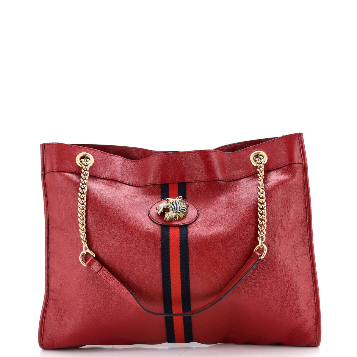 Gucci GUCCI Rajah Chain Tote Leather Large