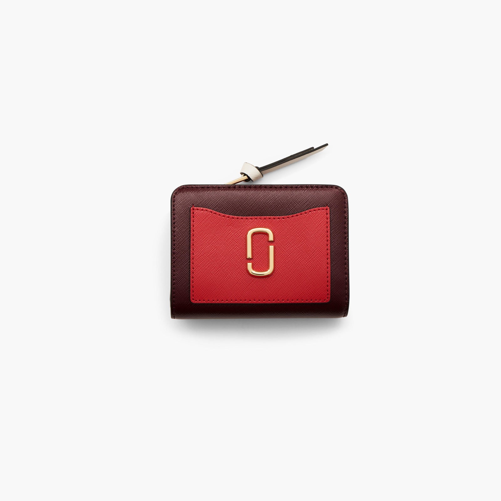 Marc Jacobs The Utility Snapshot Mini Compact Wallet in Oxblood Multi