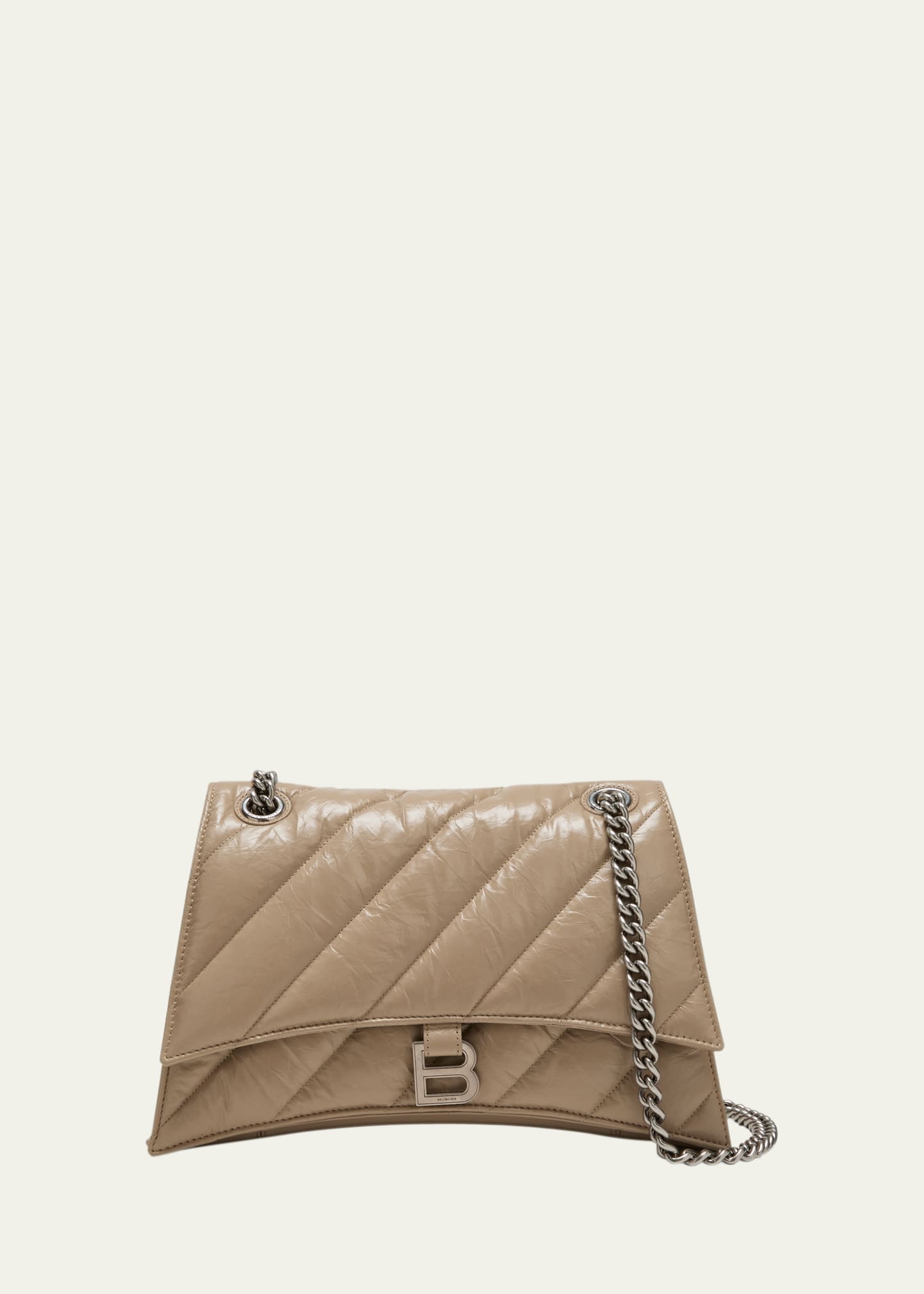 Balenciaga Crush Medium Quilted Chain Shoulder Bag