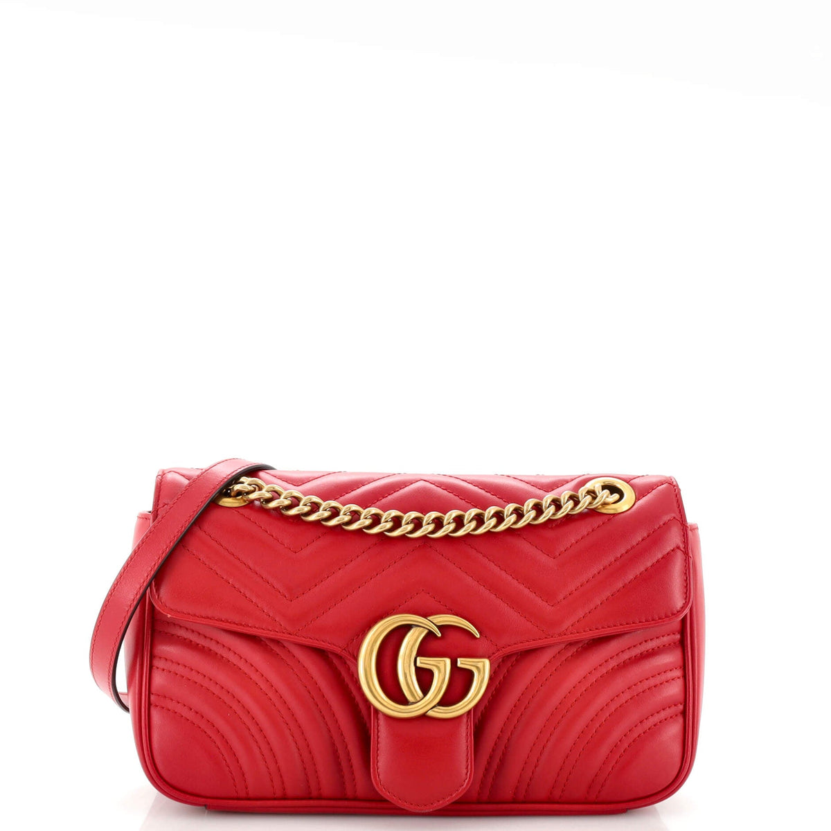 Gucci GUCCI GG Marmont Flap Bag Matelasse Leather Small