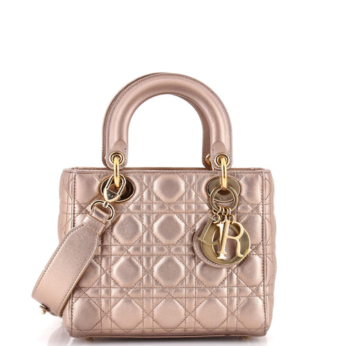 My ABCDior Lady Dior Bag Metallic Cannage Quilt Leather