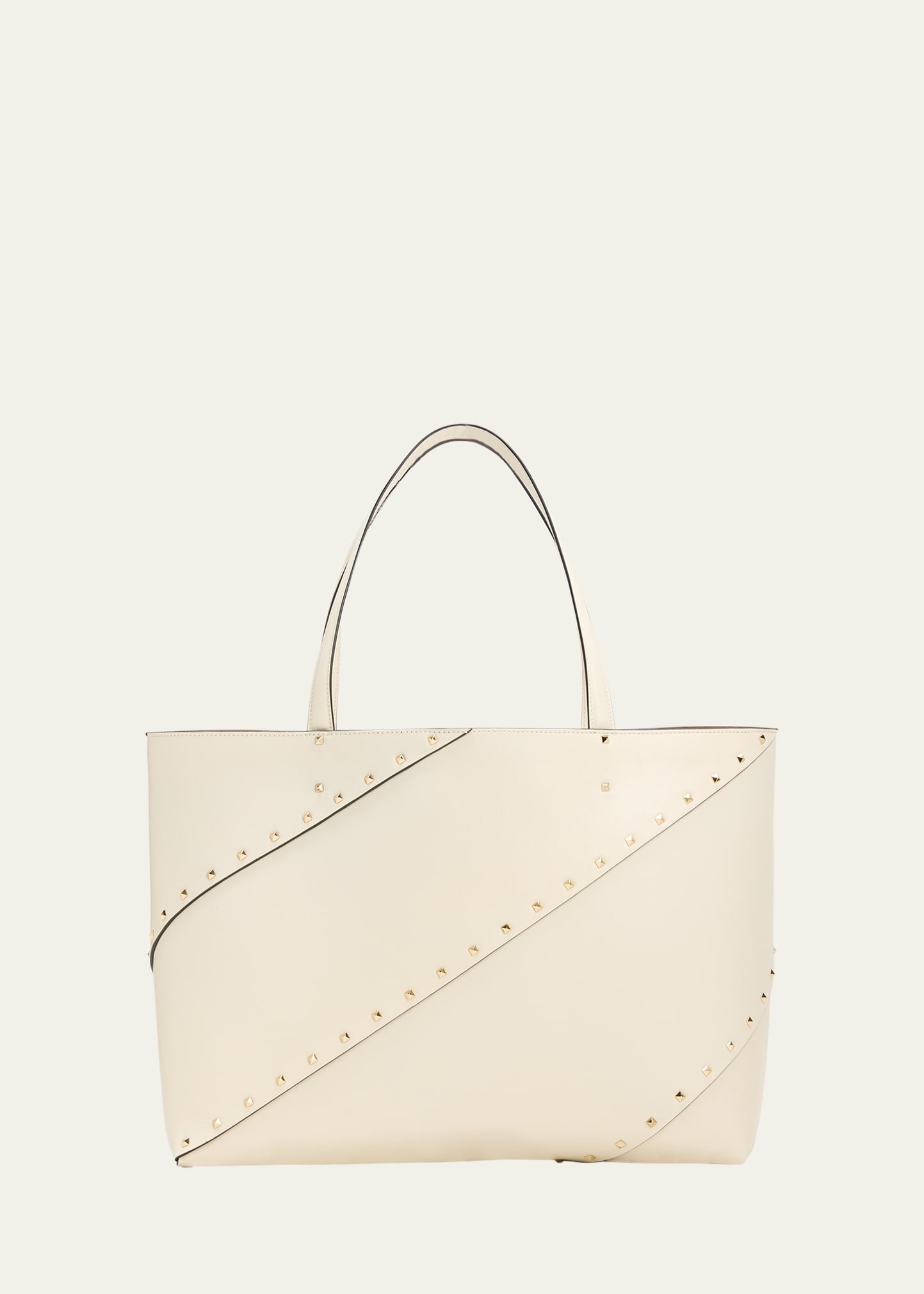 Valentino Wispy Large Rockstud Leather Tote Bag