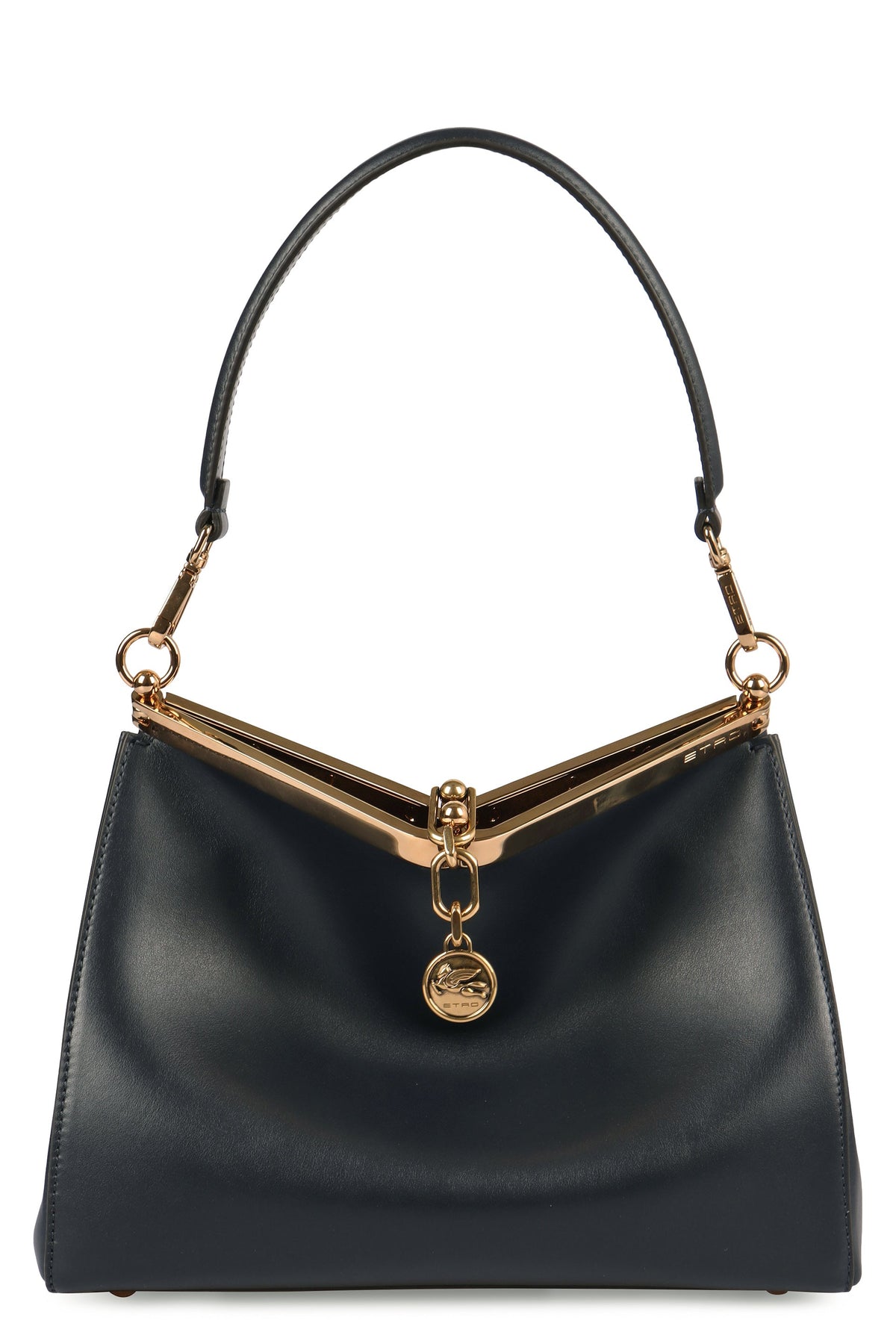 Etro Women's Vela Media Leather Shoulder Bag in Black | WP1B0002AU022 Color B0065