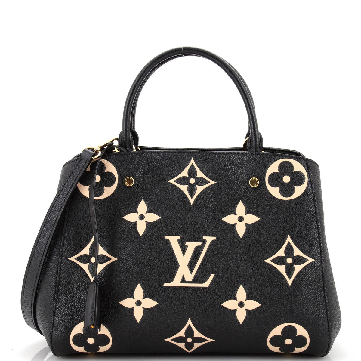 Louis Vuitton Montaigne Handbag Bicolor Monogram Empreinte Giant MM
