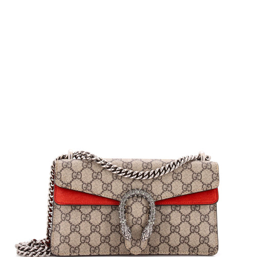 GUCCI Dionysus Bag GG Coated Canvas with Crystal Embellished Metal Small