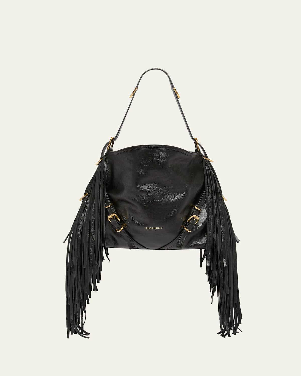 Givenchy Voyou Medium Shoulder Bag in Fringe Leather