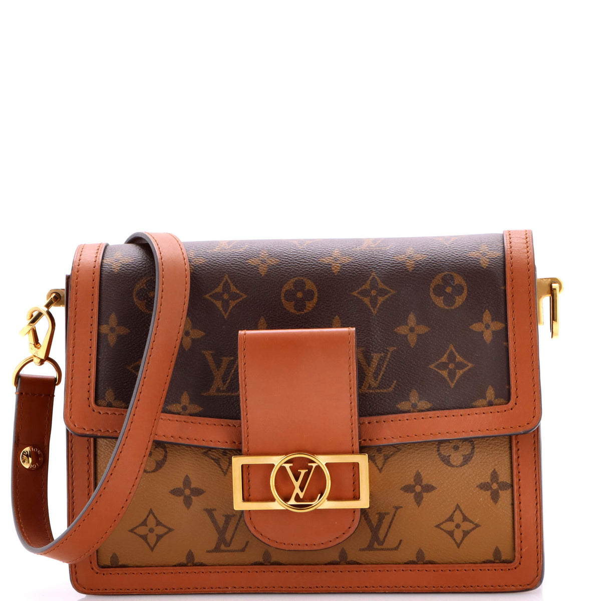 Louis Vuitton Dauphine Shoulder Bag Reverse Monogram Canvas MM