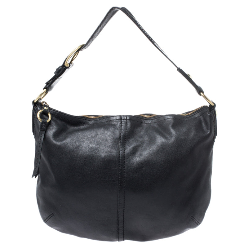 Coach Black Soft Leather Hobo