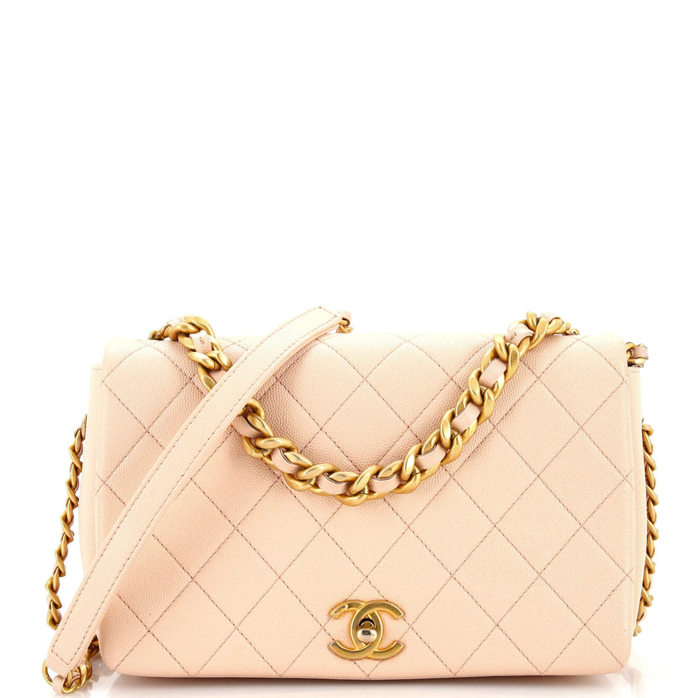 CHANEL Fashion Therapy Full Flap Bag Quilted Caviar Medium