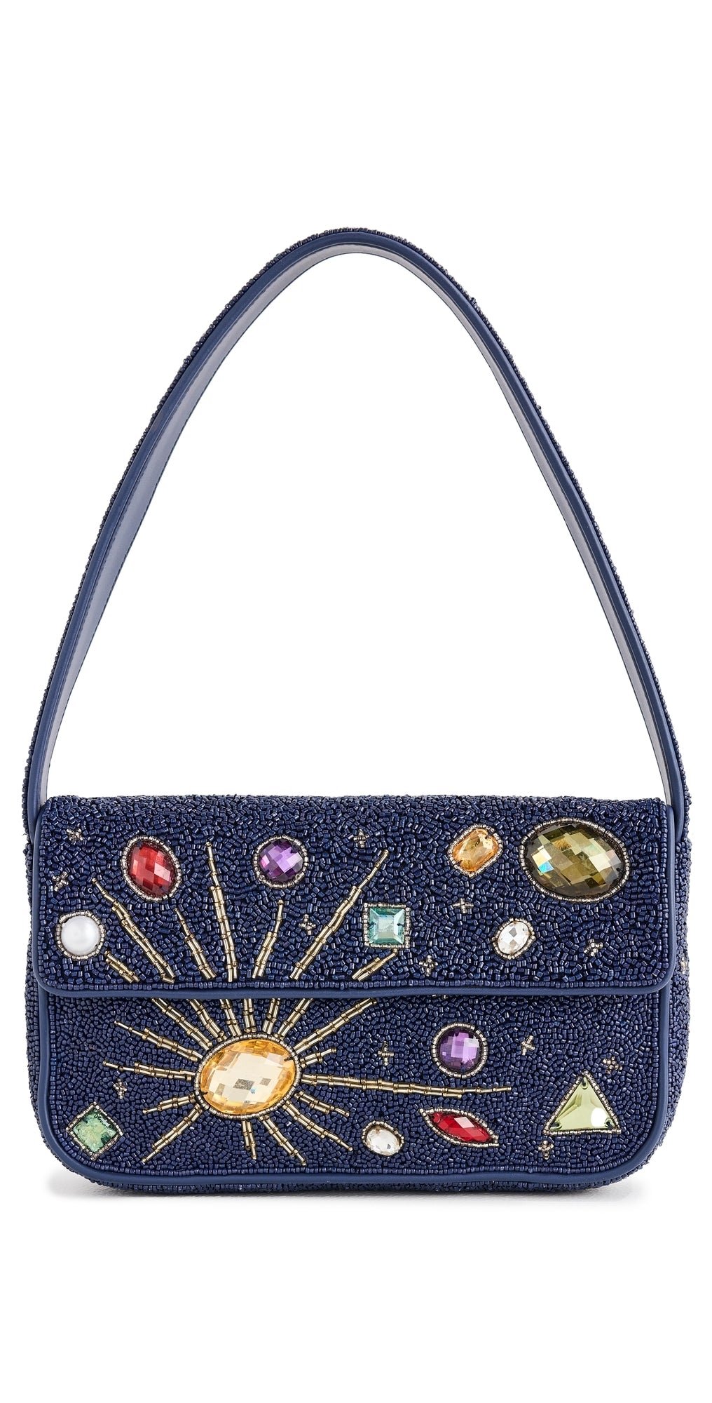 Staud Tommy Beaded Bag Navy Celestial One Size