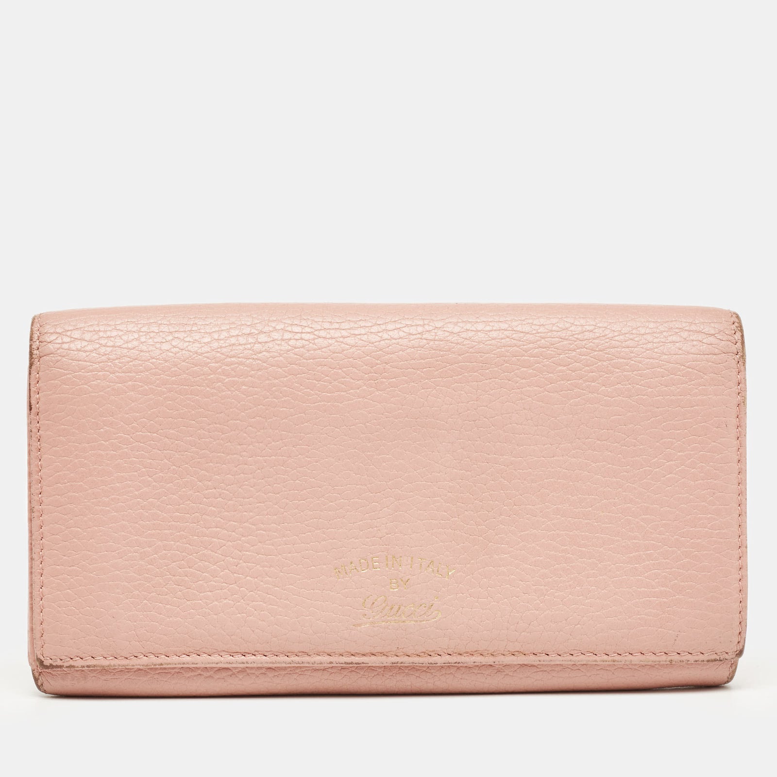 Gucci Old Rose Leather Swing Continental Wallet