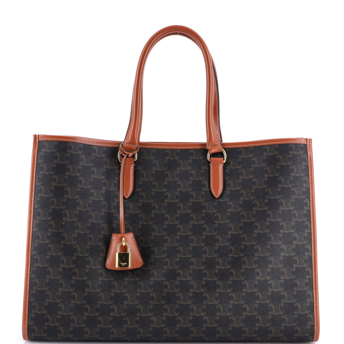 Celine CELINE Horizontal Cabas Tote Triomphe Coated Canvas