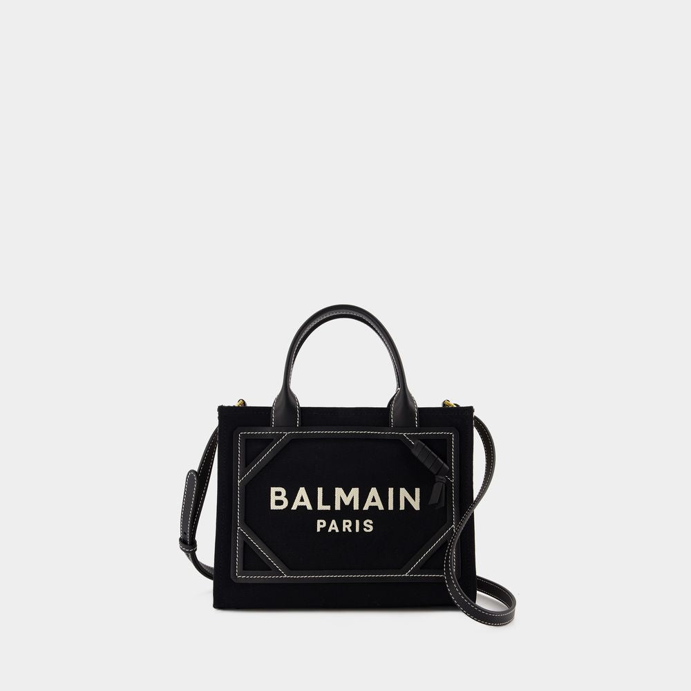 Balmain Women's B-Army Small Shopper Bag in Ivoirenoir | DN1FE809TPAC