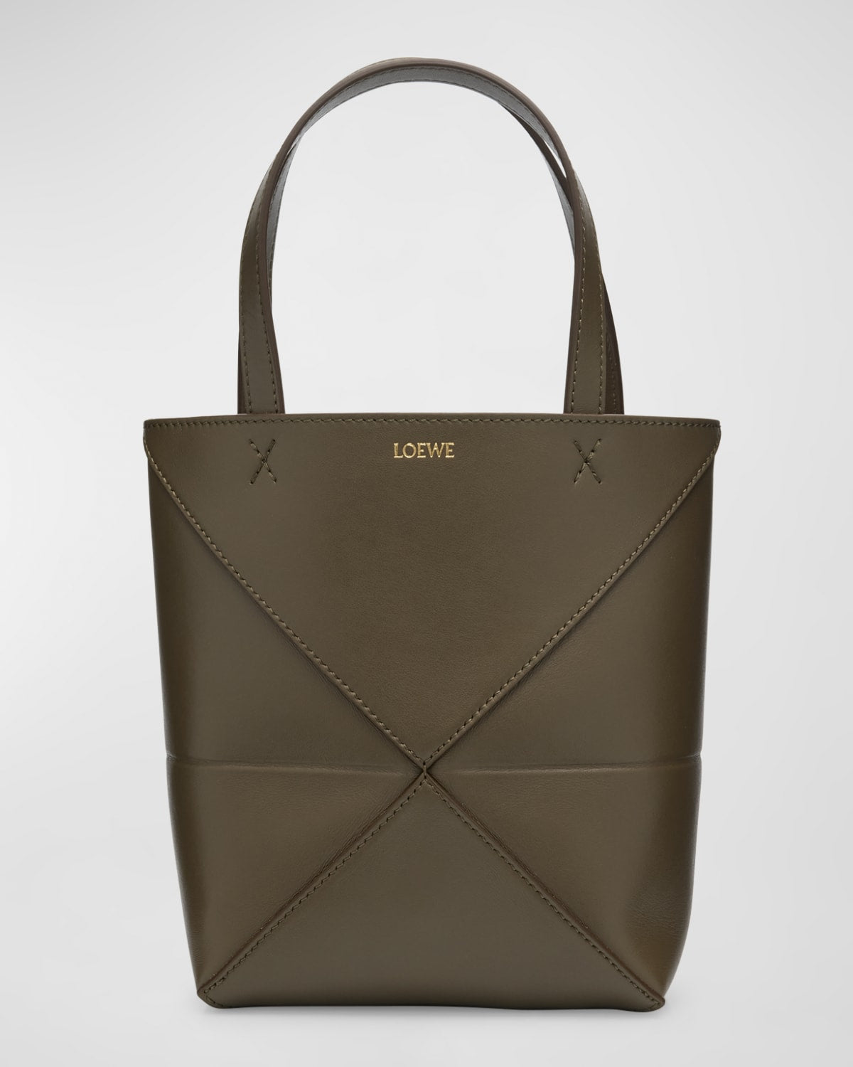 Loewe Puzzle Fold Mini Tote Bag in Shiny Leather