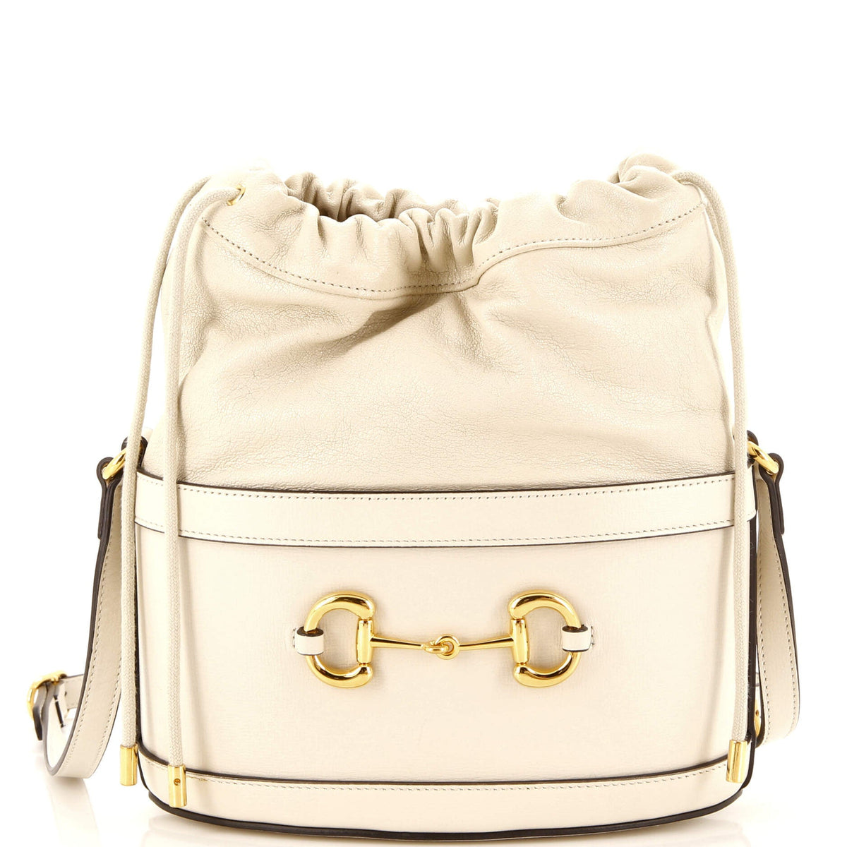 Gucci GUCCI Horsebit 1955 Bucket Crossbody Bag Leather Small