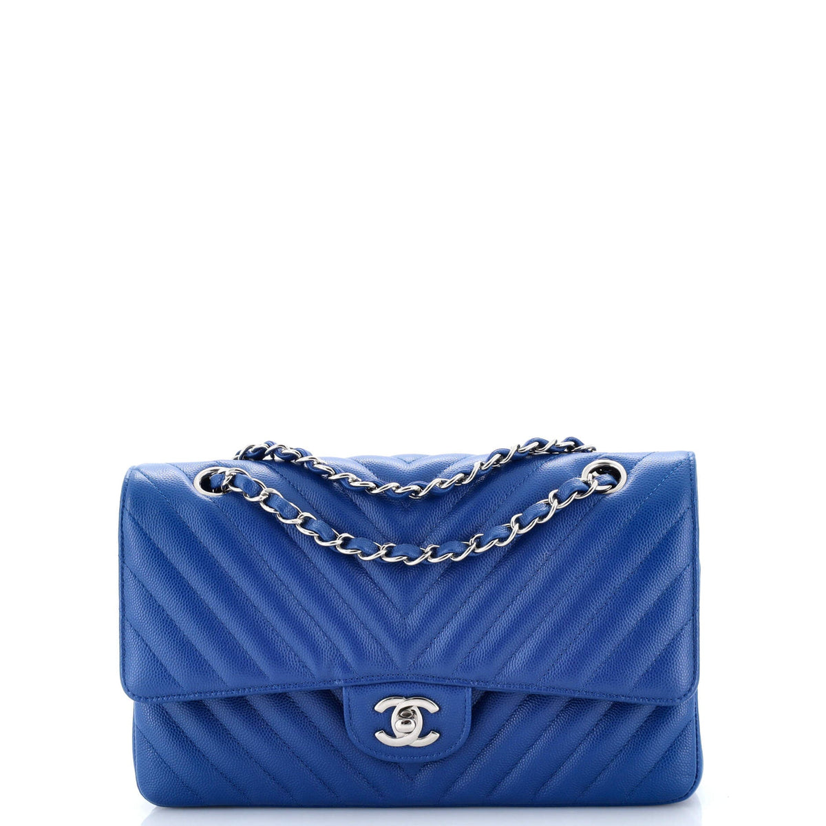 Chanel CHANEL Classic Double Flap Bag Chevron Caviar Medium