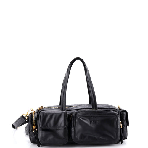 Multi Pocket Shoulder Bag Leather