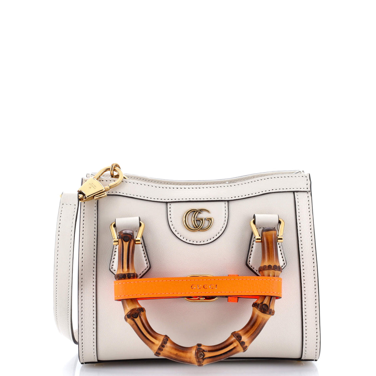 Gucci GUCCI Diana NM Bamboo Handle Tote Leather Mini