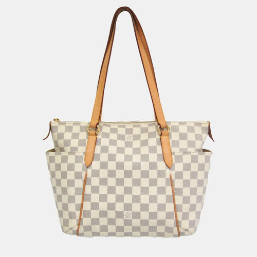 Grey/White Damier Azur Totally PM Tote Bag