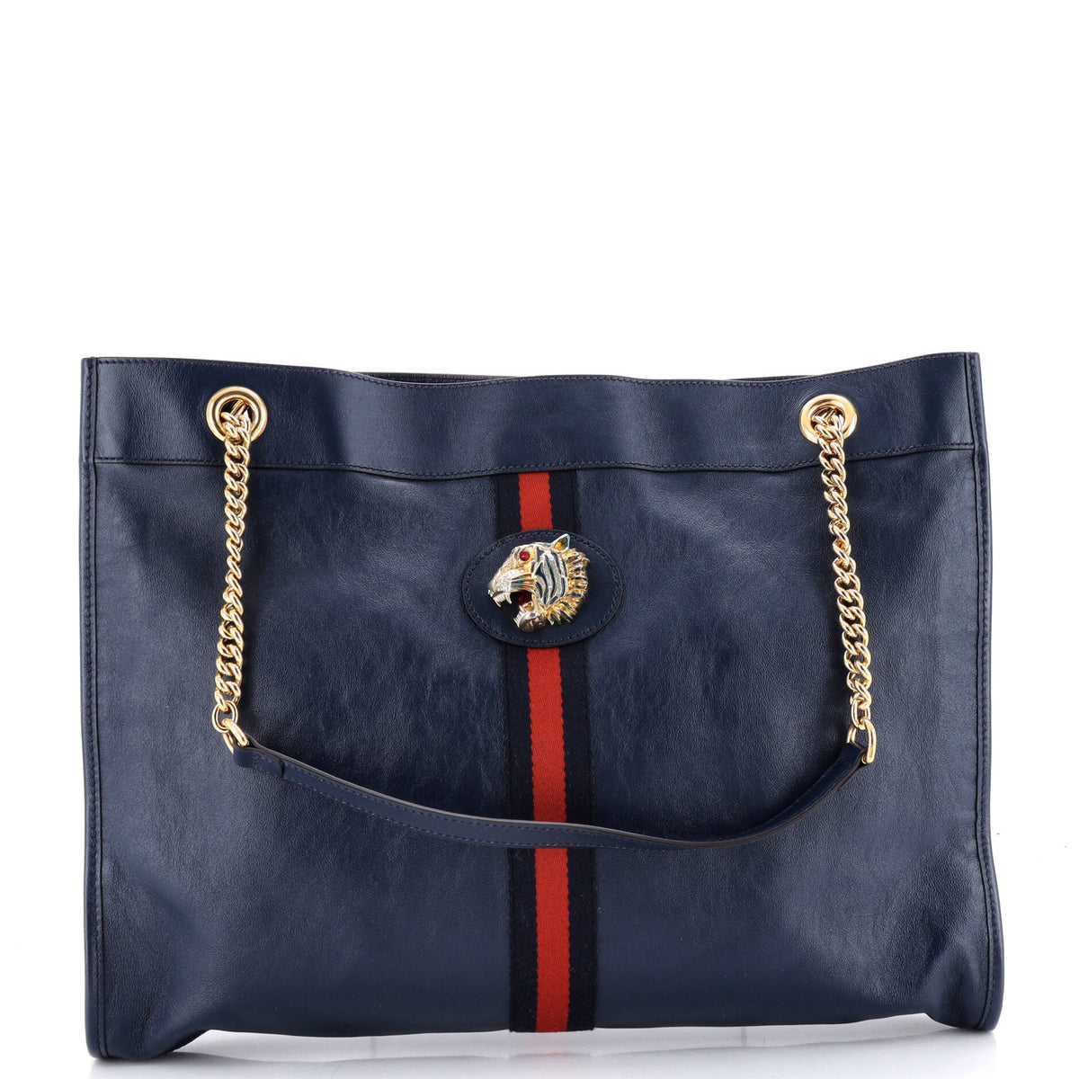 Gucci GUCCI Rajah Chain Tote Leather Large