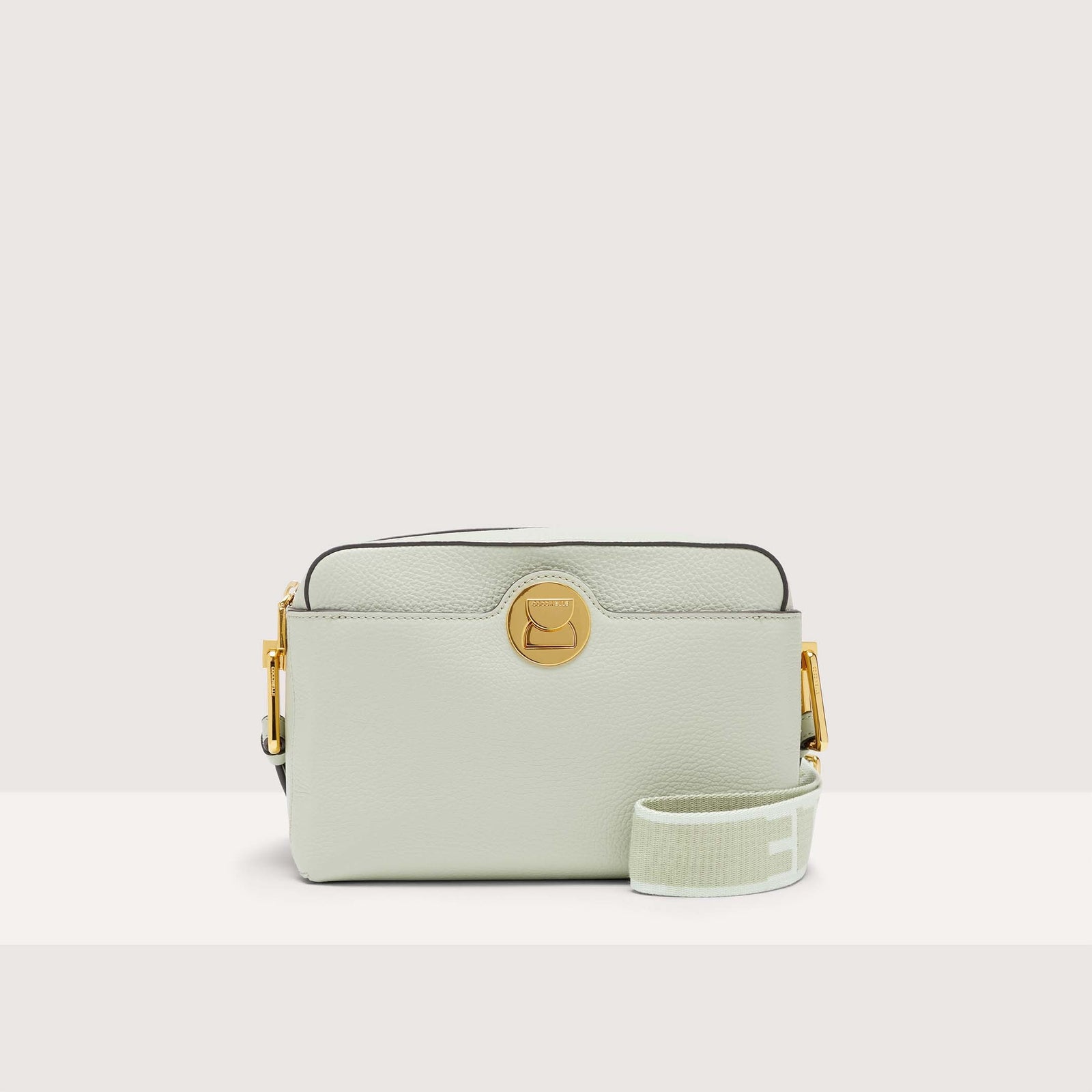 Coccinelle Grained Leather Crossbody Bag Liya Signature Medium