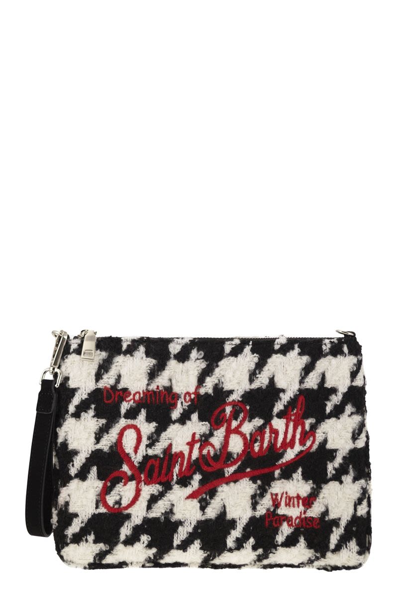 Mc2 Saint Barth Pochette Bag With Shoulder Strap in Black | PAR0009