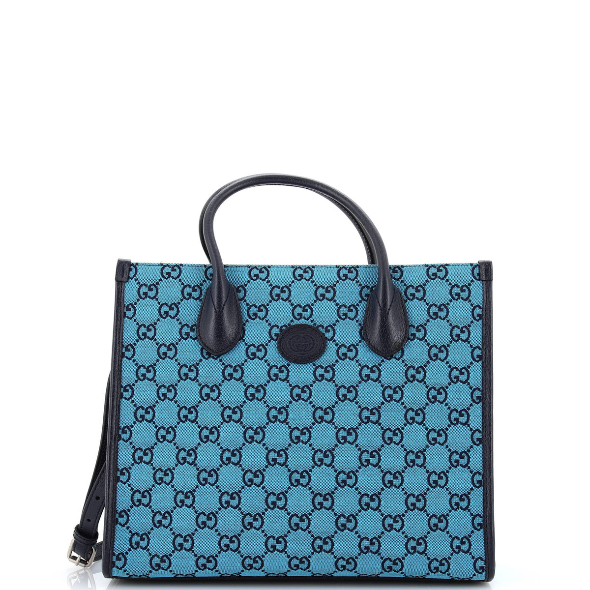 Gucci GUCCI Structured Top Handle Open Tote GG Canvas Small