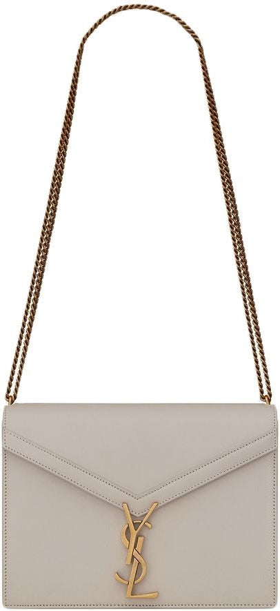 Saint Laurent Women's Cassandre Logo Plaque Shoulder Bag in 9207 | 5327500SX0W9207