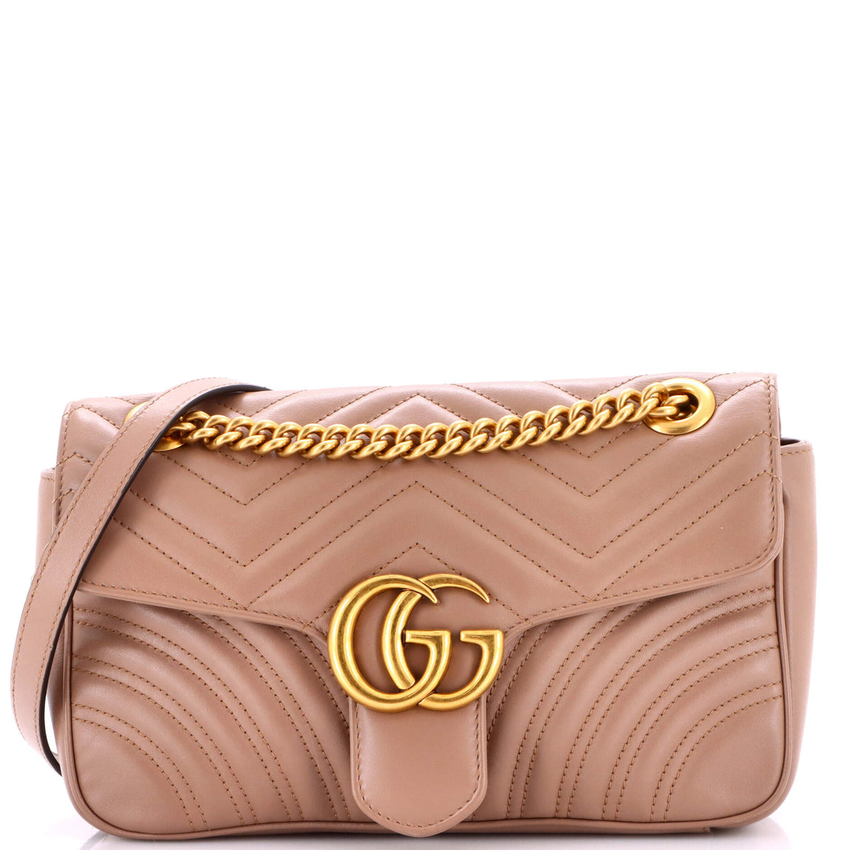 Gucci GUCCI GG Marmont Flap Bag Matelasse Leather Medium