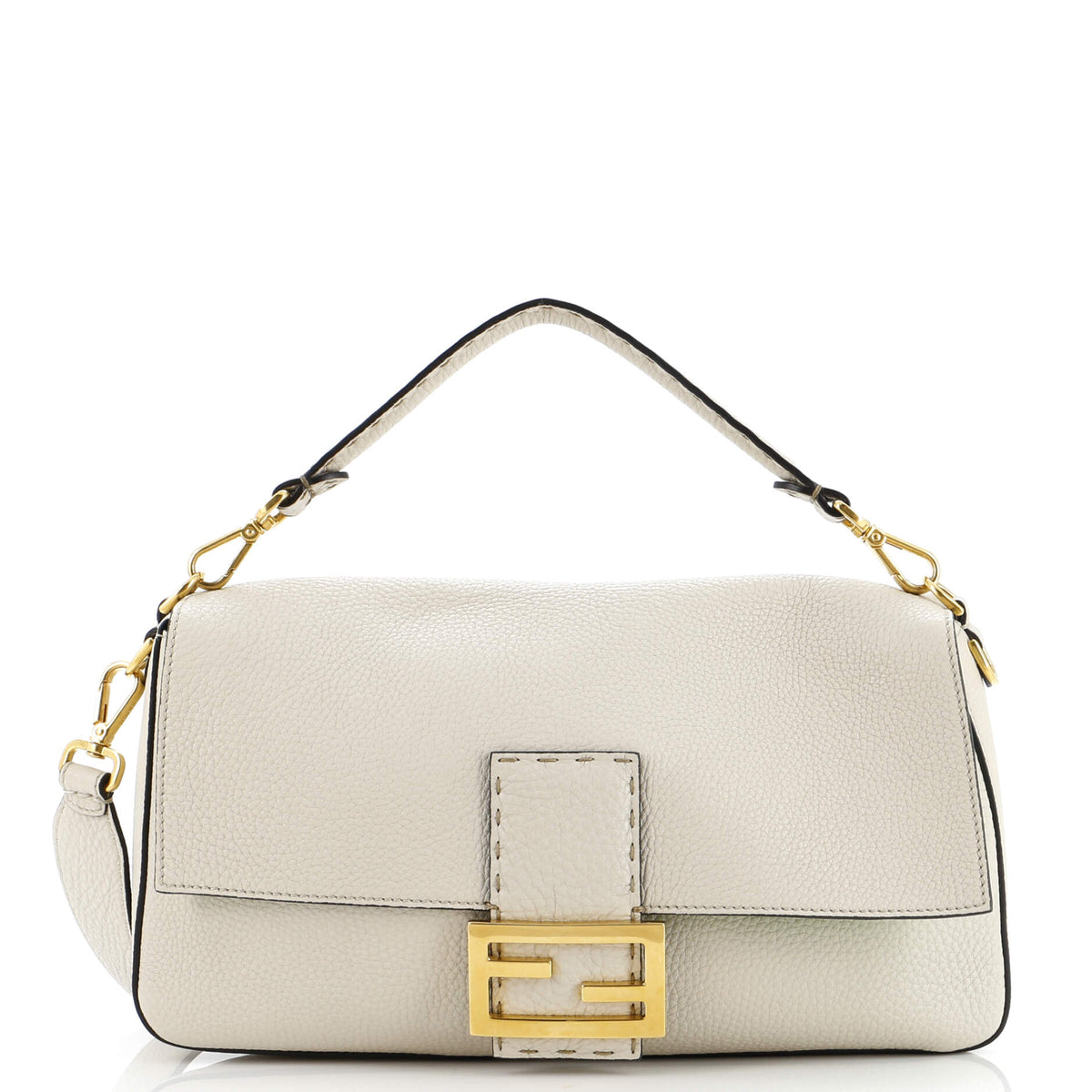 Fendi FENDI Selleria Baguette NM Bag Leather Large