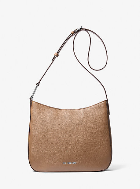 Michael Kors MK Kensington Large Pebbled Leather Crossbody Bag - Brown - Michael Kors