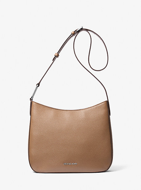 Michael Kors MK Kensington Large Pebbled Leather Crossbody Bag - Brown - Michael Kors