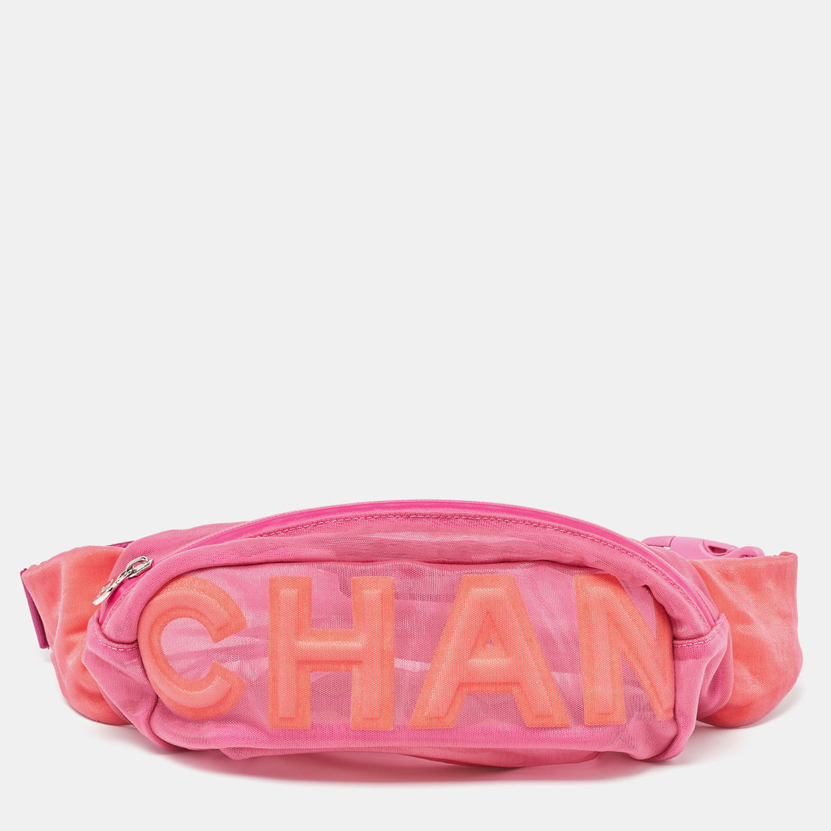 Chanel Pink Mesh and Fabric CC Belt Bag