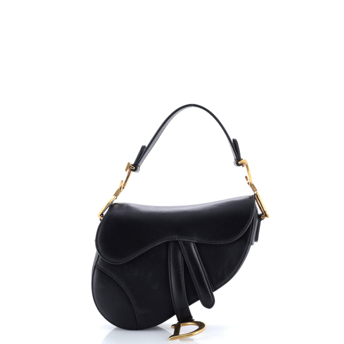 Christian Dior Saddle Handbag Leather Mini