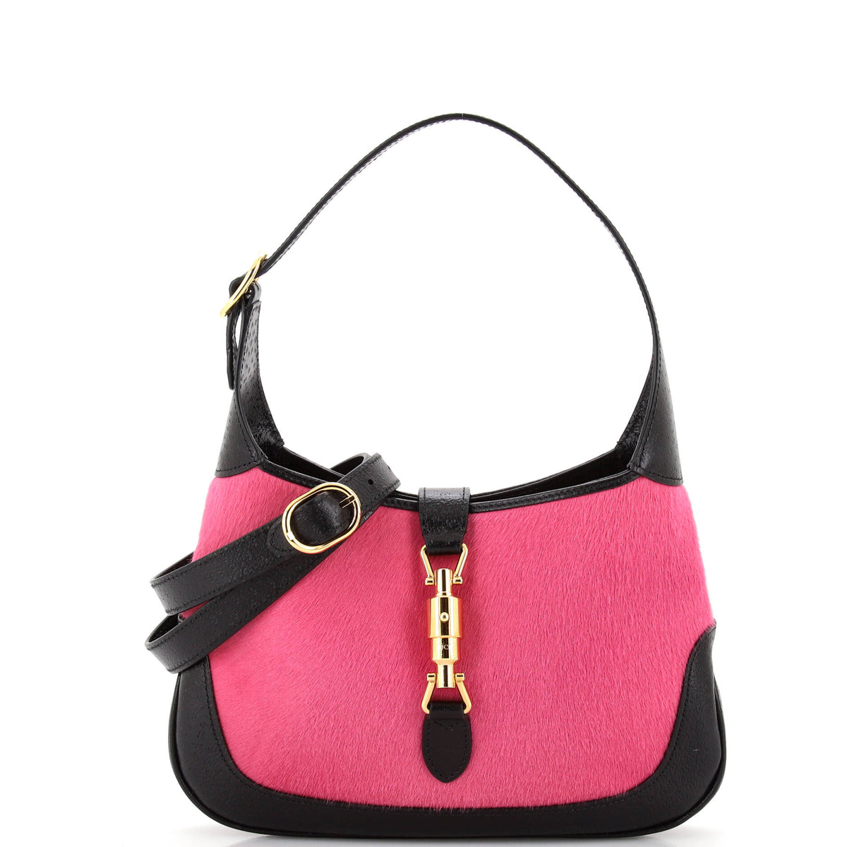 Gucci GUCCI Jackie 1961 Hobo Calf Hair with Leather Mini