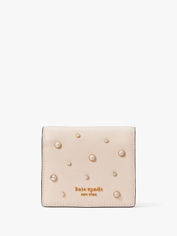 Kate Spade Au Purl Embellished Small Bifold Wallet